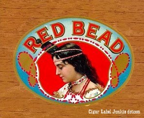 Red Bead cigar box label
