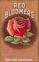 Red Bloomers cigar box label