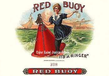 Red Buoy cigar box label