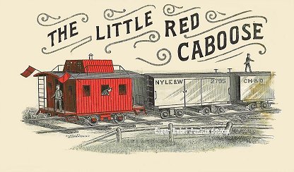 Little Red Caboose cigar box label