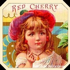 Red Cherry cigar box label