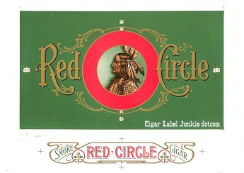 Red Circle cigar box label