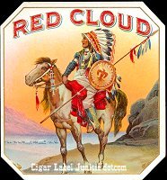 Red Cloud outer cigar box label