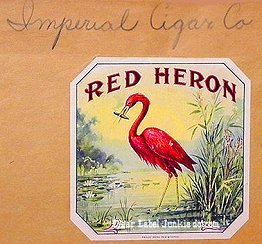 Red Heron file- cigar box label