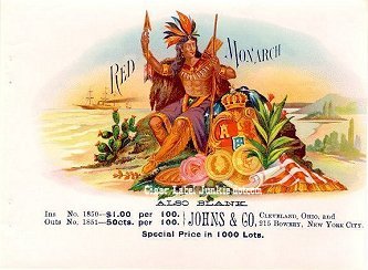 Red Monarch cigar box label