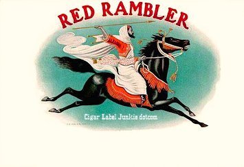 Red Rambler cigar box label