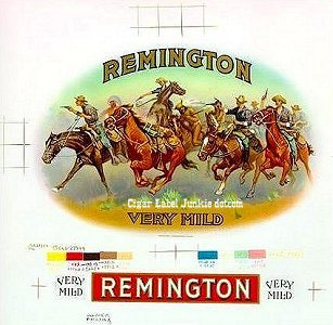 Remington Proof cigar box label