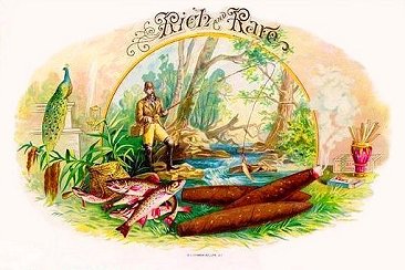 Rich & Rare cigar box label