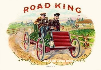 Road King cigar box label