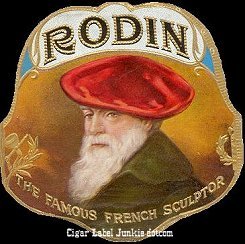 Rodin cigar box label