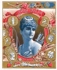 Rosa Diana- cigar box label