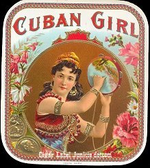 Tamborine cigar box label