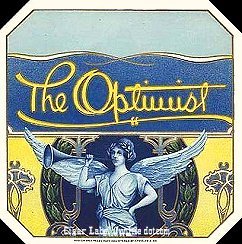 Optimist- cigar box label