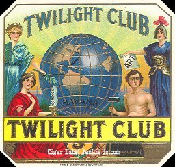 Twilight Club- cigar box label