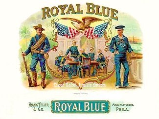 Royal Blue cigar box label
