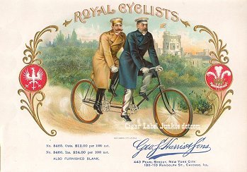 Royal Cyclists cigar box label