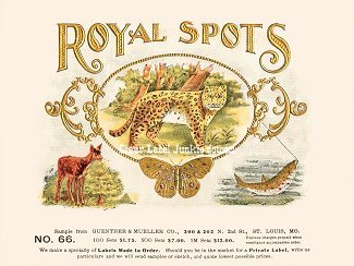 Royal Spots- cigar box label