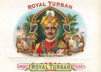 Royal Turban cigar box label