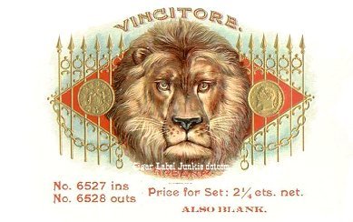 Vincitore- cigar box label