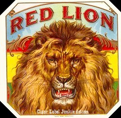 Red Lion- cigar box label
