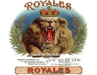 Royales- cigar box label