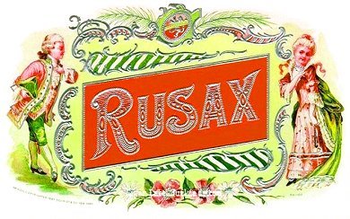 Rusax cigar box label