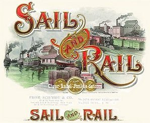 Sail Rail cigar box label