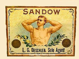 Sandow- cigar box label