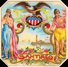 Santiago cigar label
