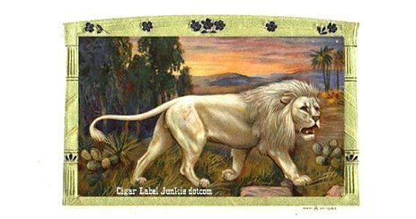White Lion- cigar box label