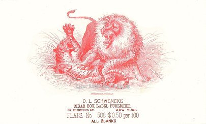UT Lion/Tiger- cigar box label