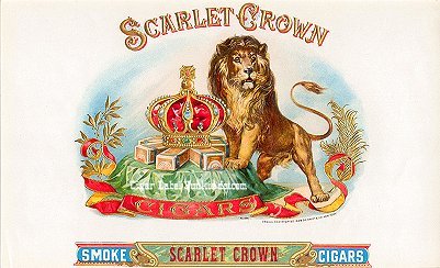 Scarlet Crown- cigar box label