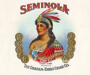 Seminola cigar box label
