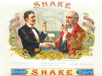 Shake cigar label