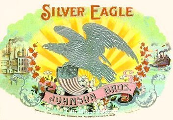 Silver Eagle cigar box label