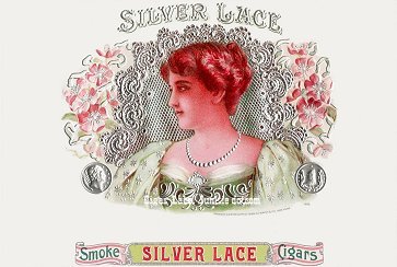 Silver Lace cigar box label
