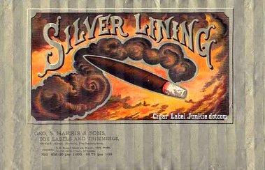 Silver Lining cigar box label