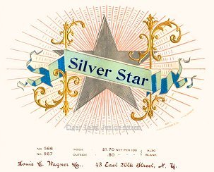 Silver Star cigar box label