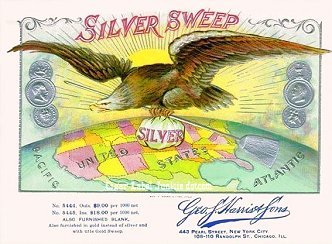 Silver Sweep cigar box label