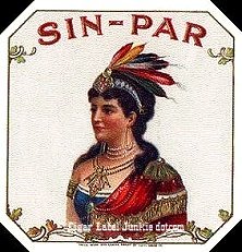 Sin Par cigar box label