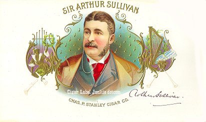 Sir Arthur Sullivan cigar box label