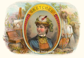 Sketcher cigar box label