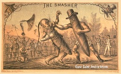 boxing theme cigar label