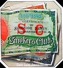 Smokers Club cigar box label