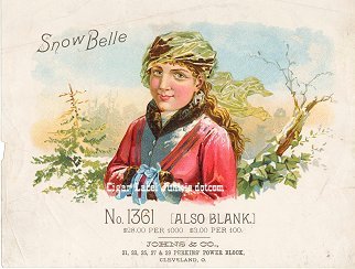Snow Belle inner cigar label