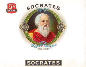 Socrates cigar label