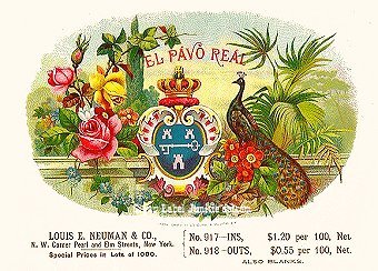 El Pavo- cigar box label