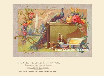 UT Peacock- cigar box label