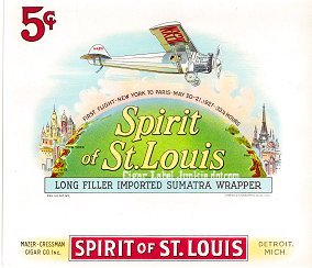 Spirit StLouis inner cigar label