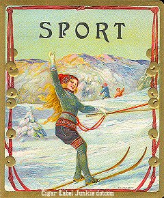 Sport Ski- cigar box label